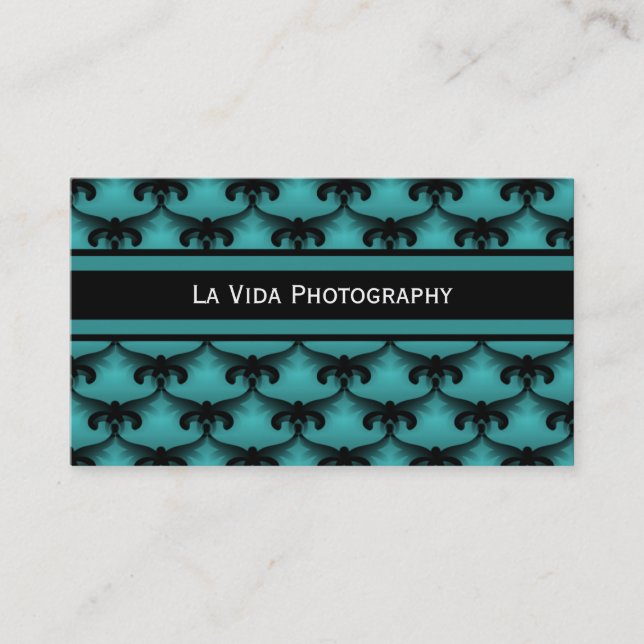 Carte de visite Glam cosmopolite, Turquoise (Devant)