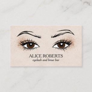 Carte De Visite Glam Eyelash extension Brow Bar maquillage artiste