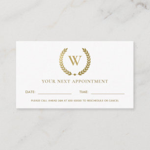 CARTE DE VISITE GLAM GOLD FLORAL LAUREL WREATH NOMINATION INITIALE