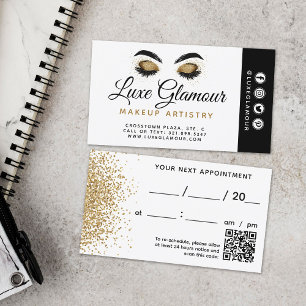 Carte De Visite Glam Gold Oeil Lashes Brow Beauty Bar Rendez-vous