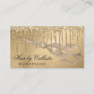 Carte De Visite Glam Gold Parties scintillant métalliques Lecteurs