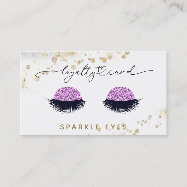 Carte De Visite *~* Glam LOGO Gold Eyes QR (Devant)