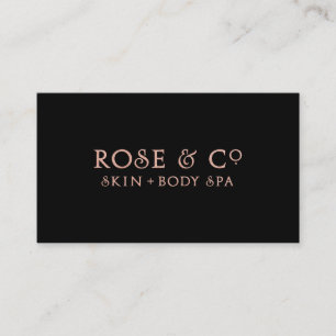 Carte De Visite Glam minimal noir brillant or rose