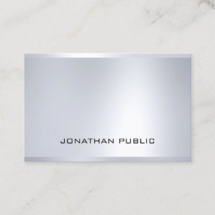 Carte De Visite Glam moderne Silver Graceful Professional Plain To