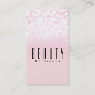 Carte De Visite Glam Pink Chic Bokeh Glamour Lumières Moderne