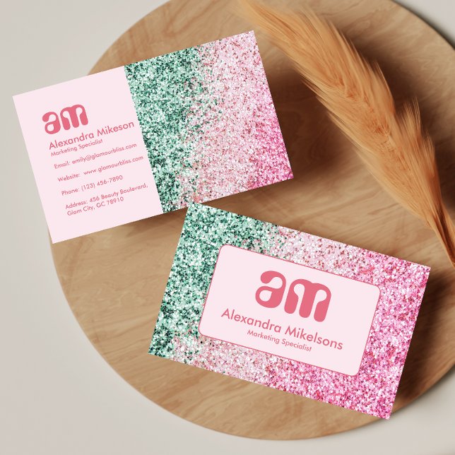Carte De Visite Glam Professionnel Rose Tendre (Créateur téléchargé)