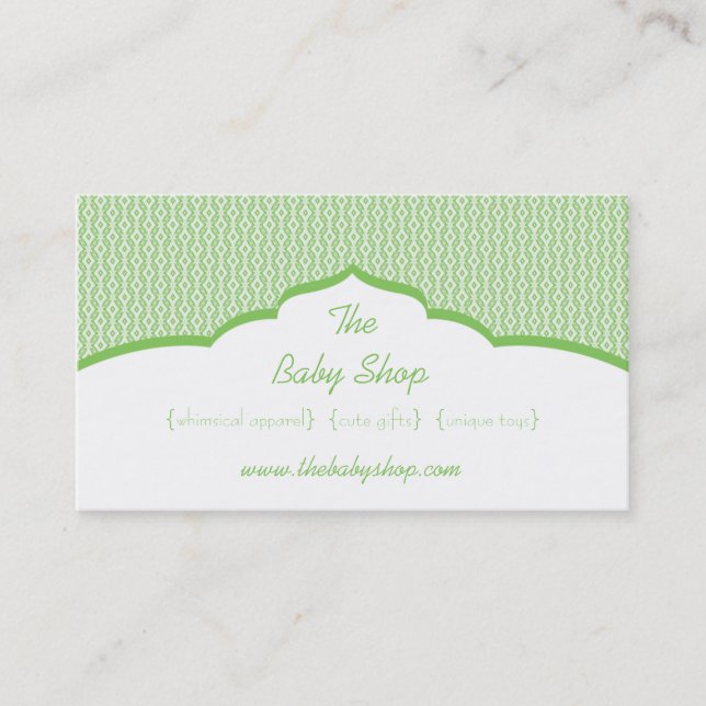 Carte de visite Glam raffiné, Kelly Green (Devant)