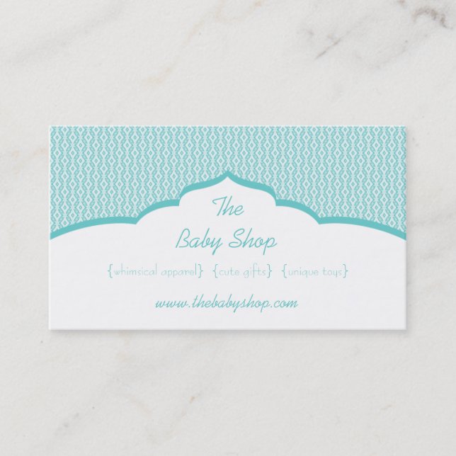 Carte de visite Glam raffiné, Turquoise (Devant)