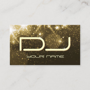 Carte De Visite Glamor Gold Sparkles - DJ Party