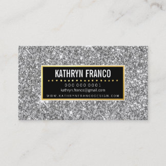 Carte De Visite GLAMOROUS SPARKLE mignon parties scintillant en or
