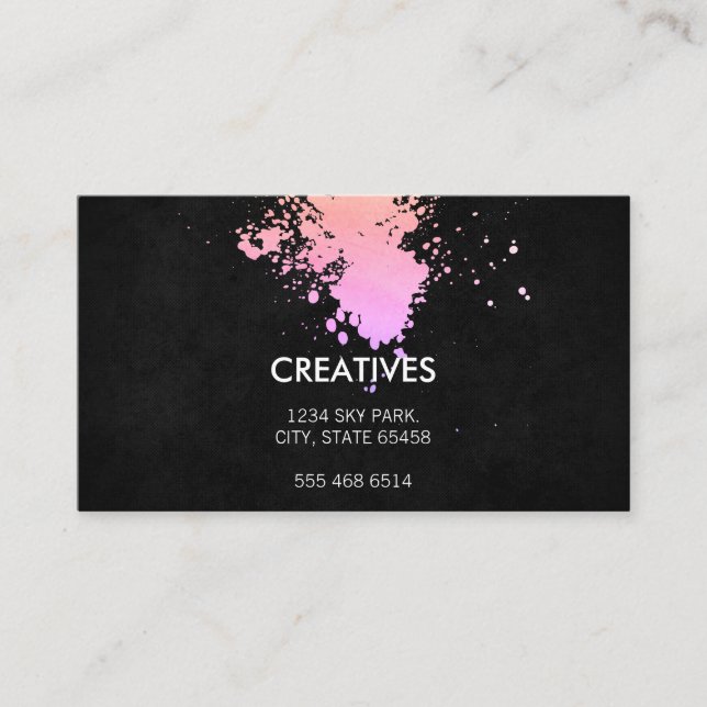 Carte De Visite Glamour Expressif (Devant)