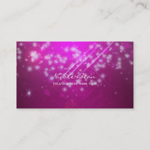 Carte de visite glamour scintillante rose magenta