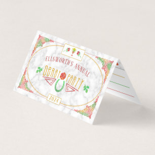 Carte De Visite Glissement de pari de jeux de partie de Derby