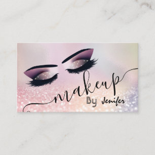 Carte De Visite Glitterie de luxe maquillage yeux calligraphie