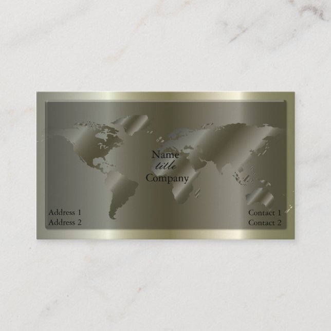 carte de visite global/argent (Devant)