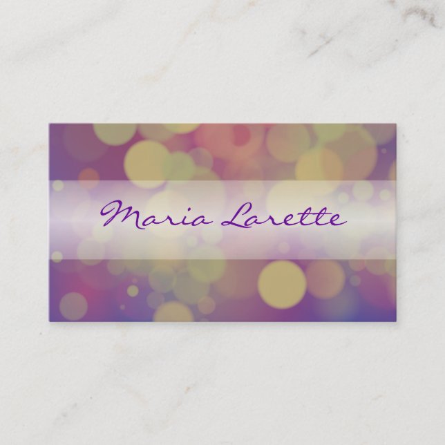 Carte De Visite GLOWWING ORBS Party Planner Artist Designer Card (Devant)