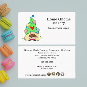 Carte De Visite Gnome Maison Boulangerie Pâtisserie Gâteaux & Trai