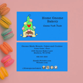 Carte De Visite Gnome Maison Boulangerie Pâtisserie Gâteaux & Trai