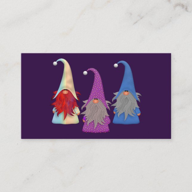 Carte de visite Gnomes Trio (Devant)
