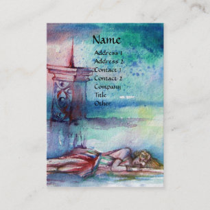 CARTE DE VISITE GNOMON ET DAME DU LAC