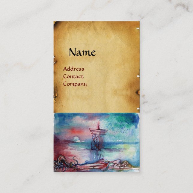 Carte De Visite GNOMON ET DAME DU LAC Parchemin Brown (Devant)