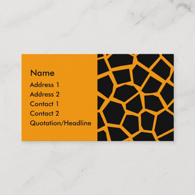 Carte De Visite Go Giraffe - Orange (Devant)