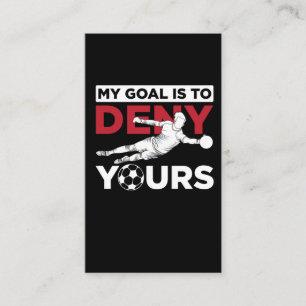 Carte De Visite Goalkeeper Du Football A Pour But De Refuser Votre