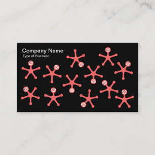 Carte De Visite Gobelets - Rose Tropical sur Noir