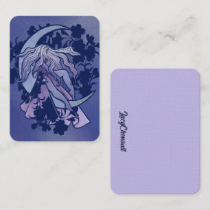 Carte De Visite Goddess de lune violette Wiccan Triple Moon Symbol