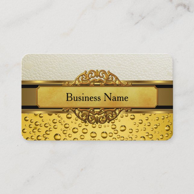 Carte de visite Gold Amber Beer Ale (Devant)