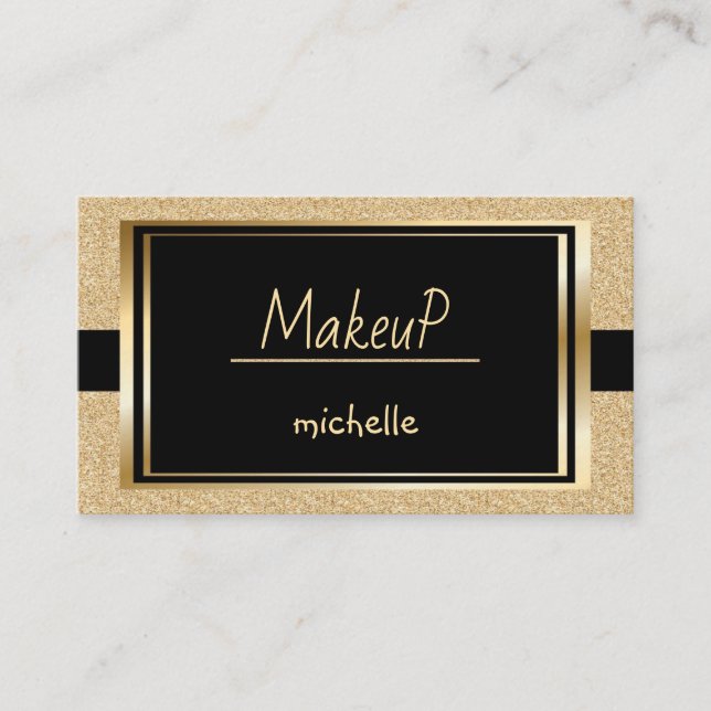 Carte De Visite Gold Black Custom Professional (Devant)