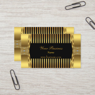 Carte De Visite Gold Black Stripe Jewel Company