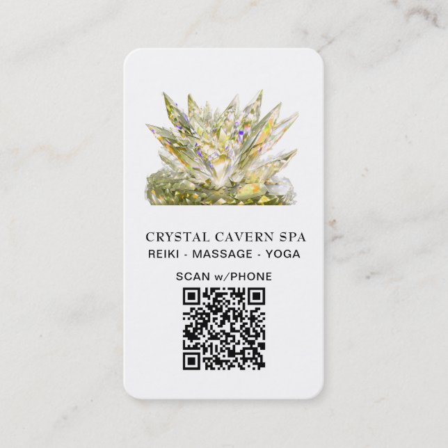 Carte De Visite *~* Gold Cosmic Sparkling Magique QR Crystal (Devant)