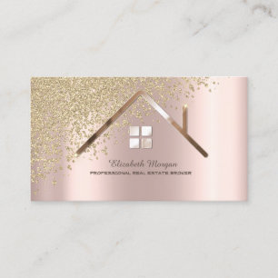 Carte De Visite Gold Diamants Rose Gold Agent immobilier