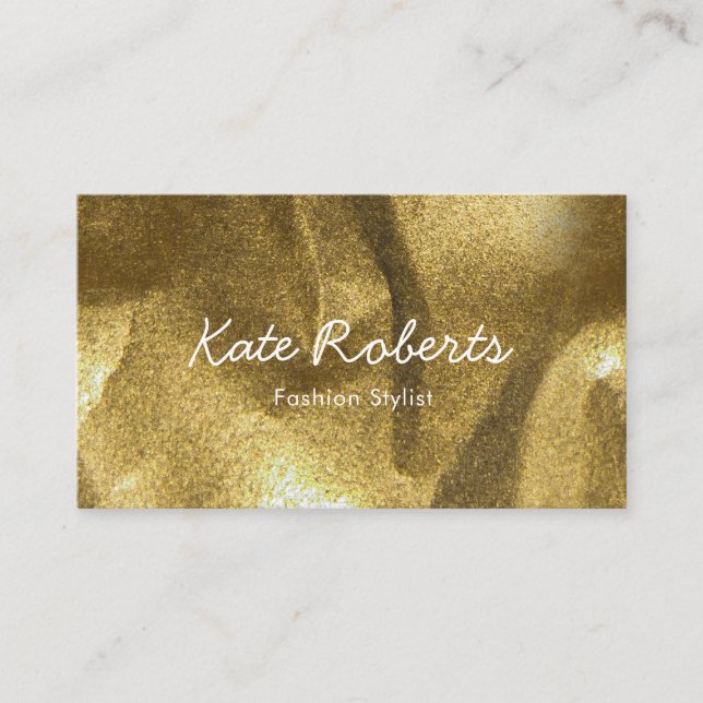 Carte de visite Gold écrasé | minimaliste (Devant)