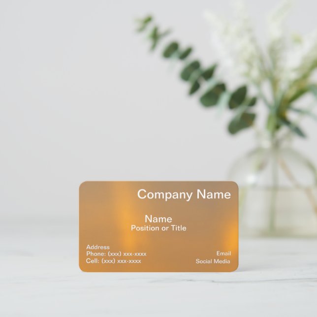 Carte De Visite Gold Elegance Professional Business Card (Debout devant)