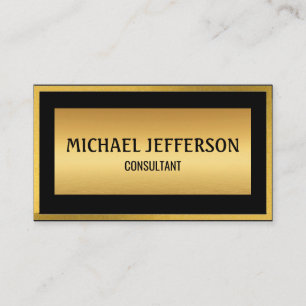 Carte De Visite Gold et Noir professionnel de classe 