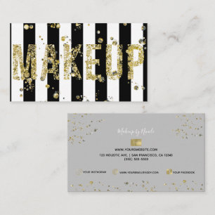 Carte De Visite Gold Flakes Parties scintillant Glam Minimal Beaut