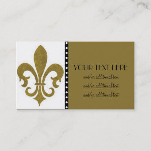 Carte De Visite Gold Fleur De Lis