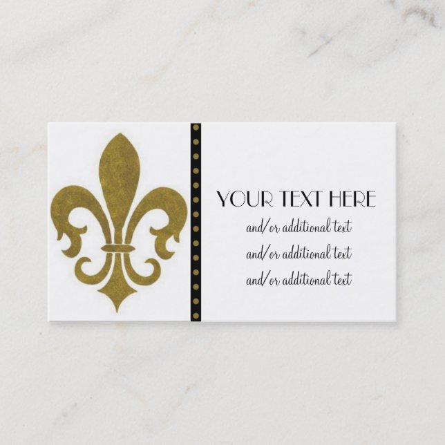 Carte De Visite Gold Fleur De Lis (Devant)