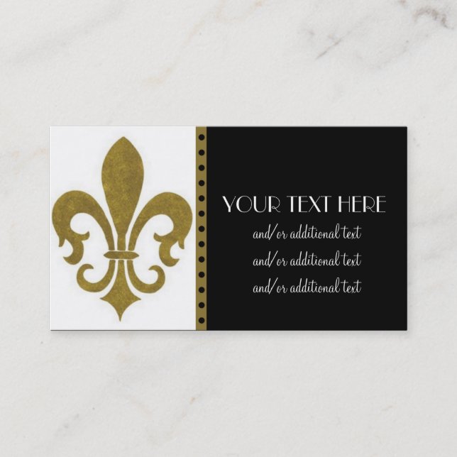 Carte De Visite Gold Fleur De Lis (Devant)