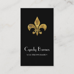 Carte De Visite Gold Fleur de Lis sur n'importe quel Arrière - pla