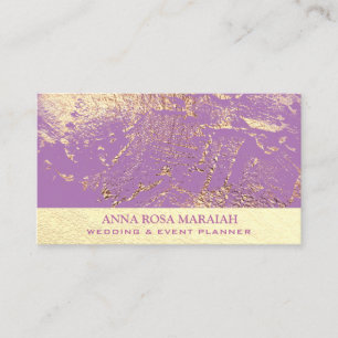 Carte De Visite *~* Gold Foil Beauté Wedding planner Élégant