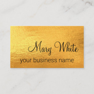 Carte De Visite Gold Foil Classic Rich Chic Glam Luxuriant