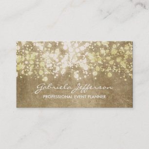 Carte De Visite Gold Foil Confetti Vintage Élégant