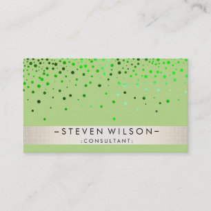 Carte De Visite Gold Foil Green Professionnel Moderne Élégant
