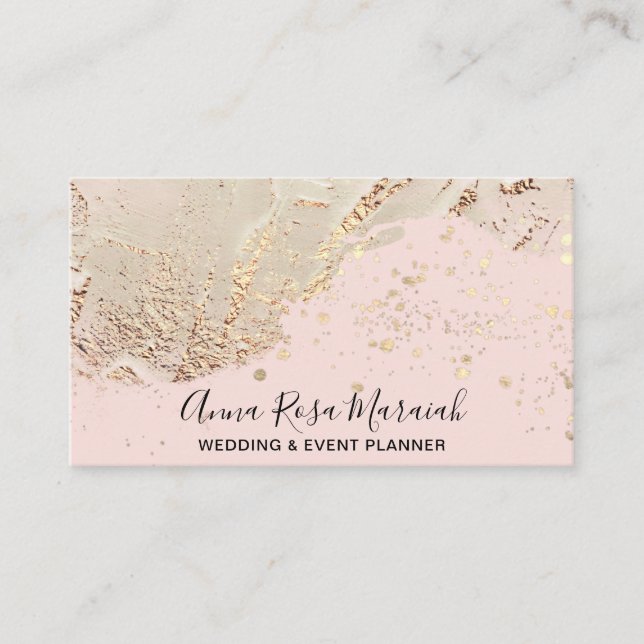 Carte De Visite *~* Gold Foil Parties scintillant Beauté Mariage É (Devant)