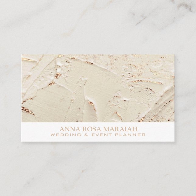 Carte De Visite *~ Gold Foil Pastel Mariage Elegant Blush (Devant)