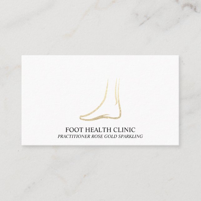 Carte De Visite Gold Foot Care Podiatry Praticien Docteur (Devant)