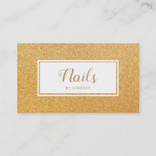 Carte De Visite Gold Golden Sparkle Parties scintillant à ongles A